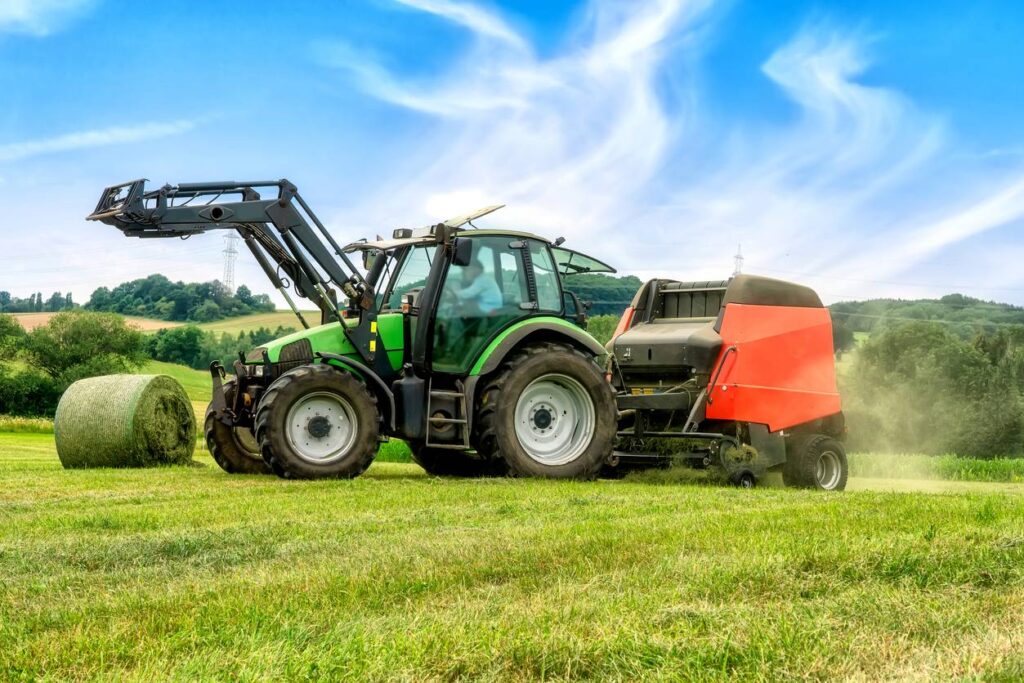 équipement d'enrubannage tracteur